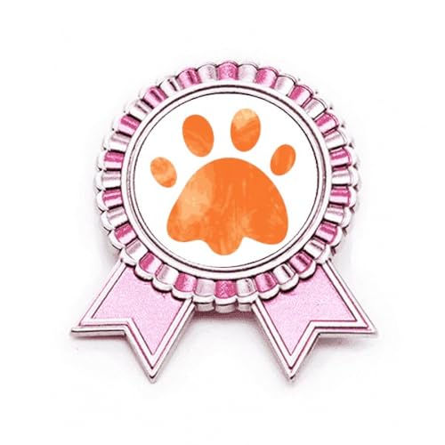 Broche chat orange et rose pour personnaliser vos vestes d'automne