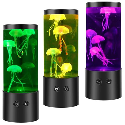 Jellyfish Lamp, Aquarium Sensory Lights with 7 Change Colours Modes, Fantasy LED Jellyfish Aquarium Lamp, Mood Relax Light for Kids, USB Table Lamps for Living Room Bedroom Office Decor