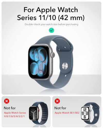 Image of ESR Glass Case by Corning for Apple Watch Series 11 42 mm Screen Protector