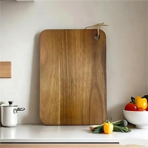 Planche à découper acacia double face évite les mélanges viande légumes M