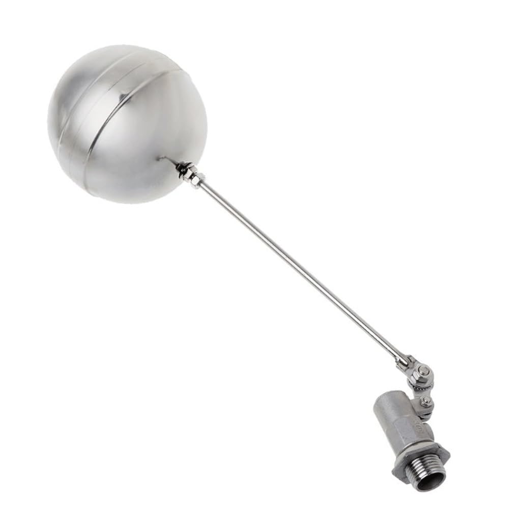 DN15 Male Thread Water Tank Float Valve-Stainless Steel Flow Control Sensor Valve for Cooling Towers and Water Systems,1pcs