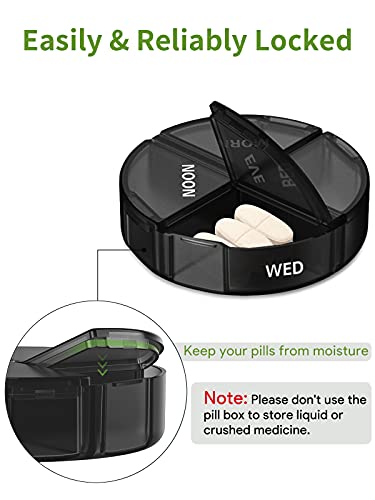 TookMag Organizador de comprimidos semanal grande 4 vezes por dia, caixa de comprimidos semanal de u
