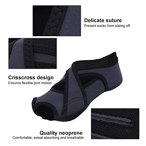 Vbestlife Ballet Yoga Socks Black L Grey Toeless Socks For Women Pilates Socks With Grips For Women #TOP3