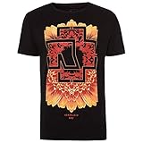 Farbe: schwarz Rammstein Herren T-Shirt Herzeleid XXV Offizielles Band Merchandise Fan Shirt schwarz mit mehrfarbigem Front Print und Back Print (XL)