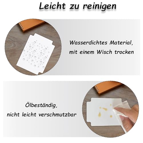 Karten-Trennblätter, PP-Kartentrenner, wiederverwendbar, für Spielkarten, 100 Stück, 95 x 70 mm, Weiß