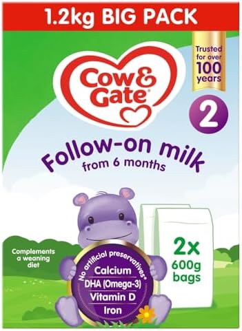 Cow & Gate Follow-On Milk from 6 Months, 2 x 600g (1.2kg)
