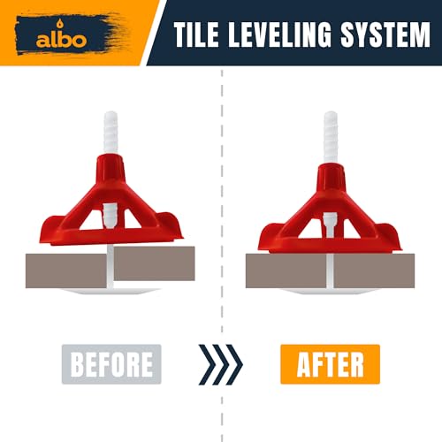 ALBO Tile Leveling System Set 1/8 inch - 200 PCS - Professional Floor & Wall Spacer Kit with Reusable Caps & Protection Plates - Anti-Lippage Installation Tools for Large and Small Tile Formats by Albo - Image 4