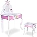 Produktbild habeig Schminktisch Kinderschminktisch Kindertisch Frisiertisch Tisch Prinzessin rosa Weiss Sitzgruppe Hocker Schreibtisch #988
