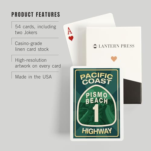 Lantern Press Juego de 52 Cartas Póker Pismo Beach miniatura 3