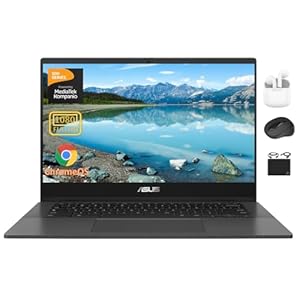 ASUS Chromebook Laptop Student Business 2024, pantalla antirreflejos FHD de 14 pulgadas, MediaTek Kompanio 520 de 8 núcleos, 4 GB de RAM, 128 GB (64 GB eMMC+tarjeta de 64 GB), cámara web, WiFi,