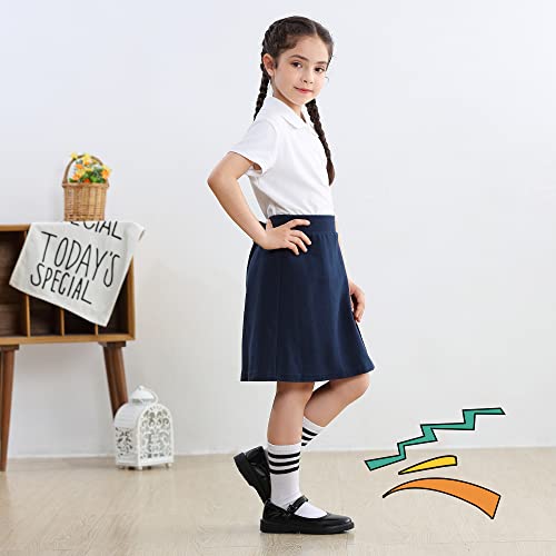 JABASIC Girls Black School Shoes Bow Oxford Mary Jane Flats3