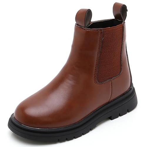 Boy Girls Zip-up Warm Fur-Lined Snow Outdoor Waterprrof Chelsea Boots