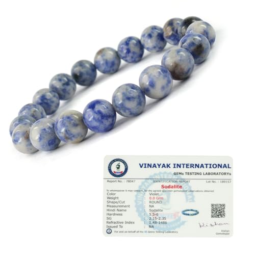 Image of Reiki Crystal Products Certified Natural Crystal Stone Round 10 mm Beads Bracelet for Men and Women | Reiki Charged Gemstone Jewellery Bracelet| Multiple Stone Variants Available