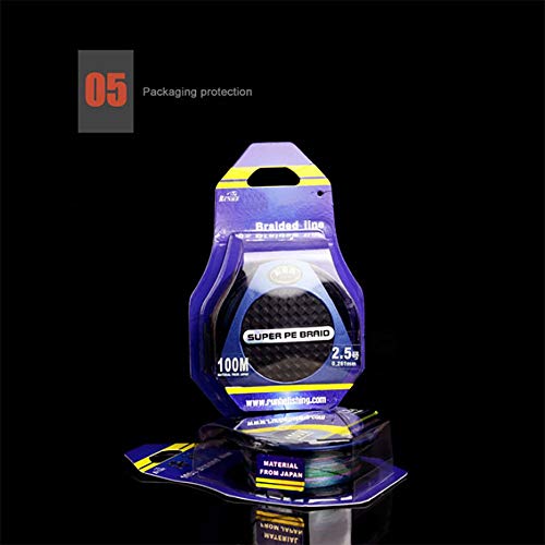100 M Geflochtene Angelschnur, PE Starke und Abriebfeste Angelschnur Zero Stretch Kleiner Durchmesser 0.261mm – Bild 7