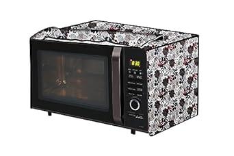 The Furnishing Tree PVC Waterproof Microwave Oven Cover compatible for Borosil Prima 25 Liter 1500 Watt Convection Oven Toaster Griller (OTG) Traditional Pattern Cream