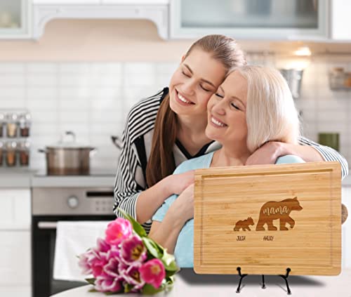 Mothers Day Gifts, Mama Bear Cutting Board With Kids Name, Personallized Mothers Day Gifts For Mom, Mom Birthday Gifts From Daughter Son, New Mom Gifts, Gifts For Women, Made In Usa #TOP3