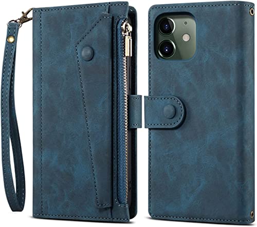 Étui pour iPhone 13 Pro Max anti-chute avec rabat portefeuille en cuir