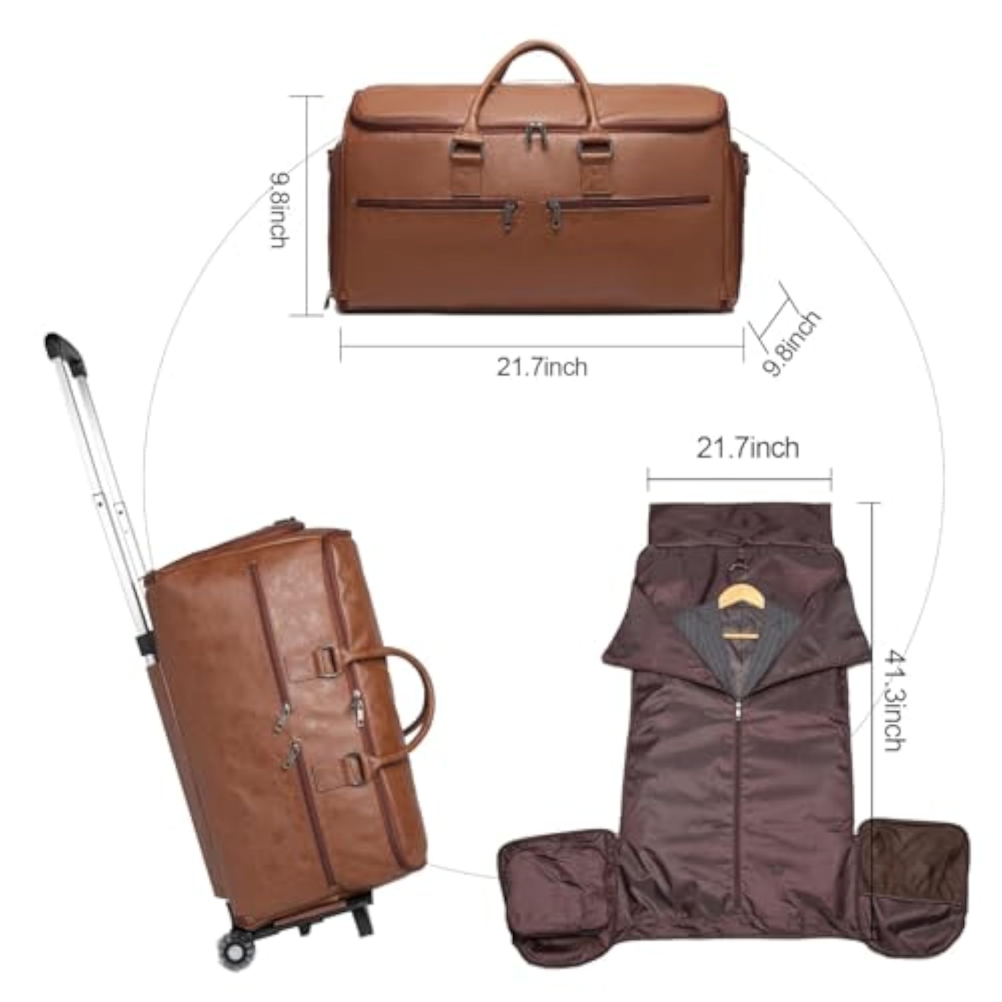 Rolling Garment Bag for Travel with Wheels