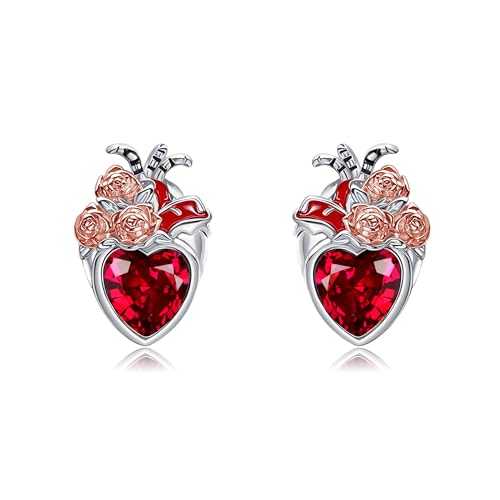 Boucles d'oreilles anatomiques cœur argent 925 pour éviter les bijoux sans âme