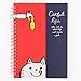 Produktbild süßes Notizbuch mit Katze, Fisch, mit Hardcover, mit Magnetverschluss