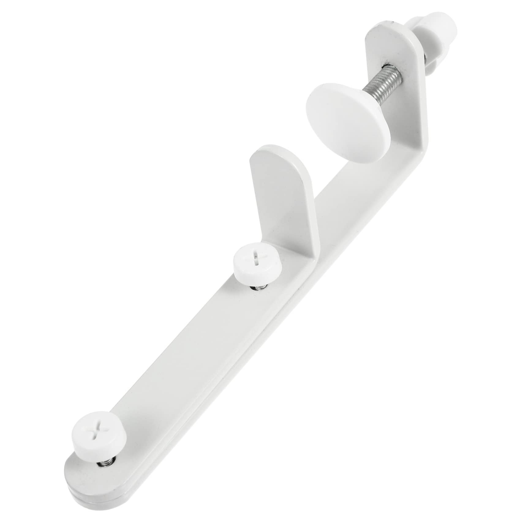 PRETYZOOM Home Hole Board Shelf Desk Mount Stand Pegboard Accessories Rack Desk Mounted Pegboard Hole Storage Board Holder Desktop Fixing Shelf Desktop Stand for Computer Iron White