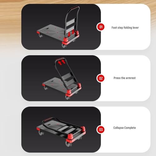 Carretilla plegable liviana para transporte doméstico miniatura 6