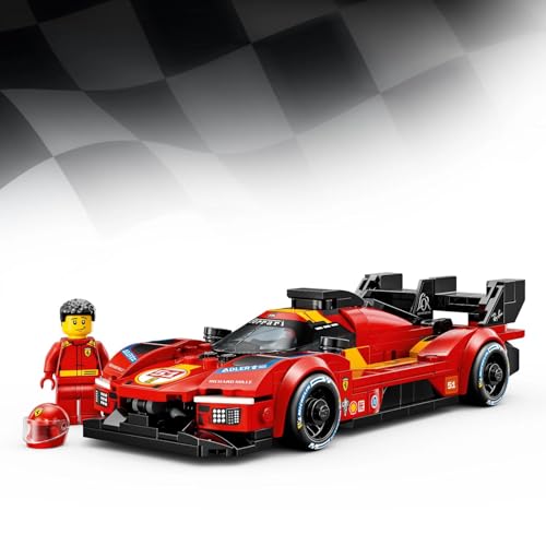 Image of LEGO Speed Champions Ferrari 499P - Ferrari Merch and Race Car Building Kit - 77261