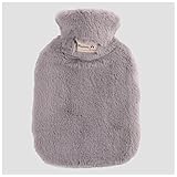 Bottiglia di acqua calda Bottiglia 800ml di acqua calda con peluche della copertura della gomma di alta capacità impacco freddo riutilizzabile Protezione peluche copertura lavabile a tenuta stagna Bot