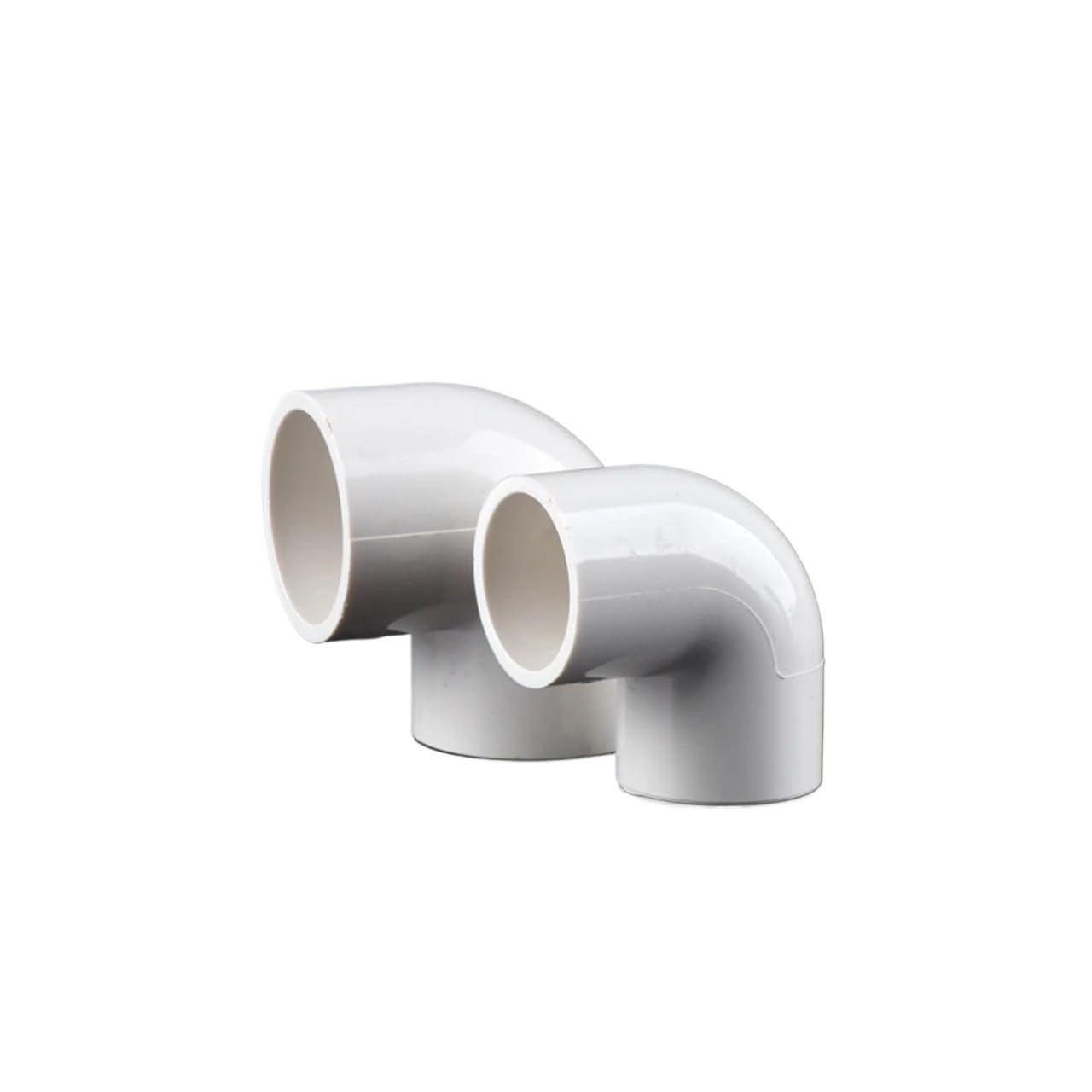 10 pezzi 20 25 32 40 mm connettore in PVC gomito a 90 gradi for tubo di alimentazione dell'acqua giunto in plastica di qualità H raccordi for tubi di irrigazione da giardino(White,50mm)