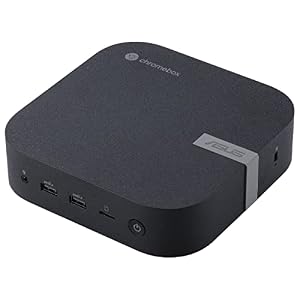 ASUS CHROMEBOX5-SC002UN Mini Desktop PC (Intel Celeron 7305 Prozessor, integrierte Intel UHD Grafik, 4GB DDR4 Speicher, 128GB M.2 NVMe PCIe 3.0 SSD, WiFi 6E, Chrome OS) schwarz
