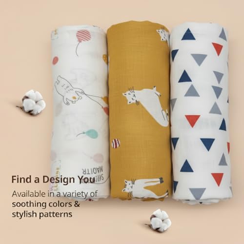 Image of Trance Home Linen Super Ultra Soft 100% Cotton Malmal Baby Swaddle Cloth | Baby Wrap for New Born Babies | Skin Friendly Soft Baby Towel |New Born Swaddles-(100x100 Cm, Circus Print,Pack of 3