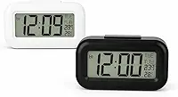 Mini Relógio Digital com LED · Hora, Data e Temperatura · Despertador e Função Soneca · Portátil para Casa, Escritório e Viagens · Sortido · Preto ou Branco