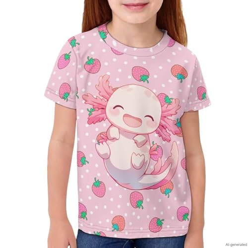 Image of WELLFLYHOM Kids Tshirts Girls Boys Short Sleeve Crewneck Tees Shirts Casual Sport Pullover Tops Size 3-16 Years