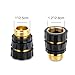 Twinkle Star 3/4 Inch Garden Hose Fitting Quick Connector Male and Female Set with Extra Rubber Washers, 2 Set