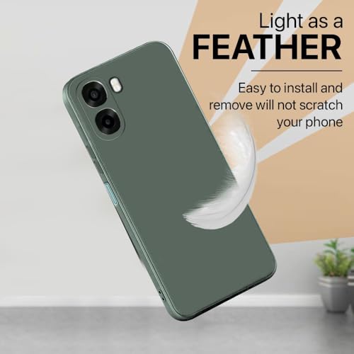 Image of Back Cover for Oppo A6x 5G / A6x 4G / K14x 5G | Full Camera Protection | Premium Liquid Silicon Case | Flexible Bumper Case for Oppo A6x 5G / A6x 4G / K14x 5G (Military Green)
