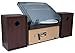 Boytone BT-28SPS Bluetooth Classic Style Record Player Turntable with AM/FM Radio, Cassette Player, CD Player, 2 Separate Stereo Speakers, Record Vinyl, Radio, Cassette to MP3 SD Slot USB, AUX Silver