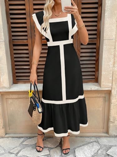 2025 Women Summer Long Maxi Dresses Women High Neck Embroidered Long Dress Fashion Outfits4