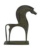 Hecho a mano en Grecia Talos Artifacts - Elegante estatua de bronce con esculturas de caballo - Grecia antigua
