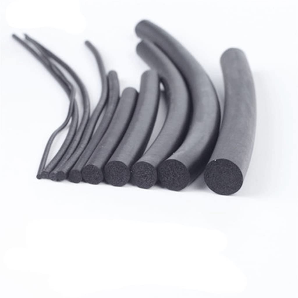 AYUWQZX Silicone Foam Seal Strip, Silicone Foam Seal Strip Round Black 3-10mm(10m,Dia 5mm)
