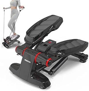 PROIRON Steppers for Exercise, Mini Stepper Machine with Display, Step Exercise Machine with Resistance Bands for Home Workout, Up Down Swing Twist Stepper for Leg Arm Full Body Trainer