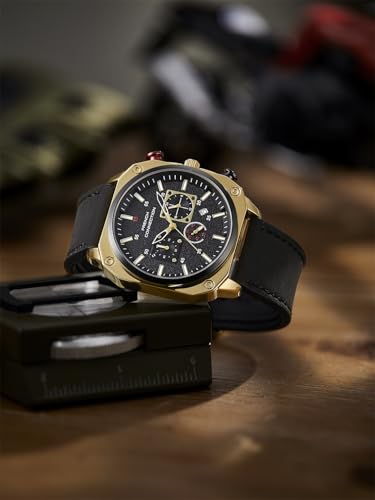 Image of French Connection Chronexis Black Dial Chronograph Watch for Men - FCB19GBL