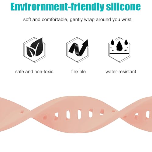 Image of ACM Watch Strap Slide 42MM 44MM 45MM 46MM 49MM Silicone Belt Compatible With Boat Wave Elevate Smartwatch Classic Casual Band Creame Pink