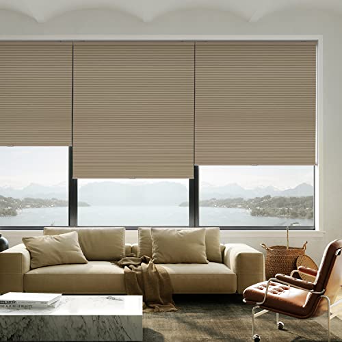 LazBlinds Cordless Cellular Shades, 48'' W x 64'' H, Taupe by LazBlinds - Used condition - Image 4