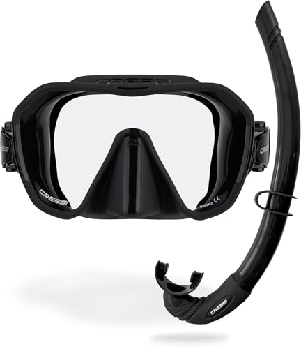 Cressi Z2S & Corsica Free Mask & Snorkel Kits, Black