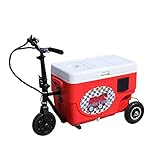 Cruzin Cooler CZ-HB Basic Motorized Cooler Scooter for Adults, Red, 9 MPH Top Speed