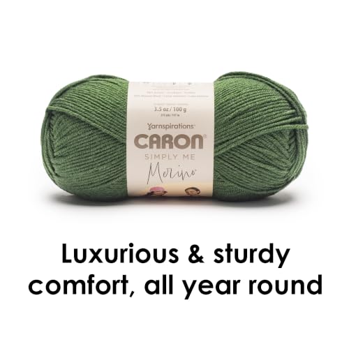 Image of Caron Simply Me Merino Soft Yarn for Crocheting, Deep Water Heather, 3-Pack | #3 Light DK Yarn, 50% Merino Wool & 50% Acrylic, Soft Yarn for Crocheting, Knitting & DIY Crafts, 215yd, 100g /3.5oz per skein