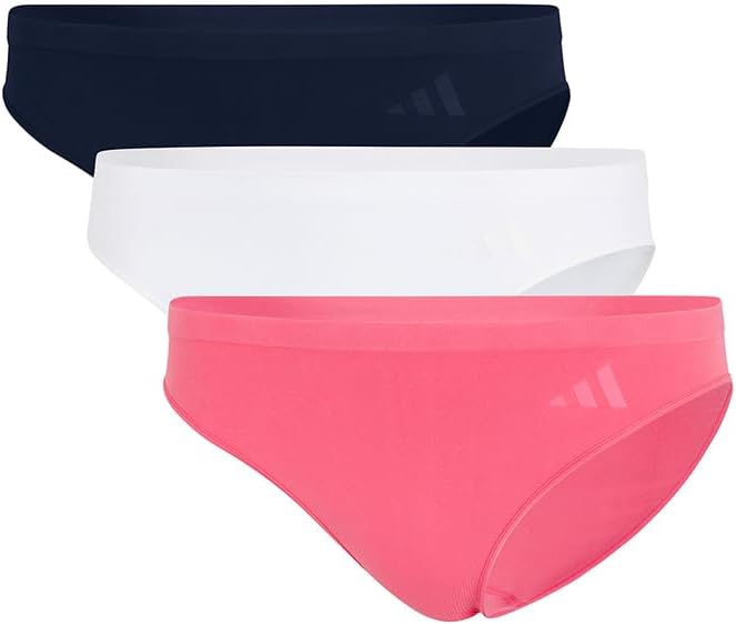 adidas Damen Unterwäsche Briefs 3er Pack-Low Rise Bikini Underwear (3pk)-Sport Active Ultimate Stretch, Assorted_4a0472, XS Women's