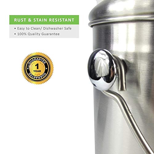 Abakoo Compost Bin 304 Stainless Steel Kitchen Composter Waste Pail Indoor Countertop Kitchen Recycling Bin Pail - Includes 2 Charcoal Filters Clean & Odor Free (1.8 Gallon) - Thumbnail 3