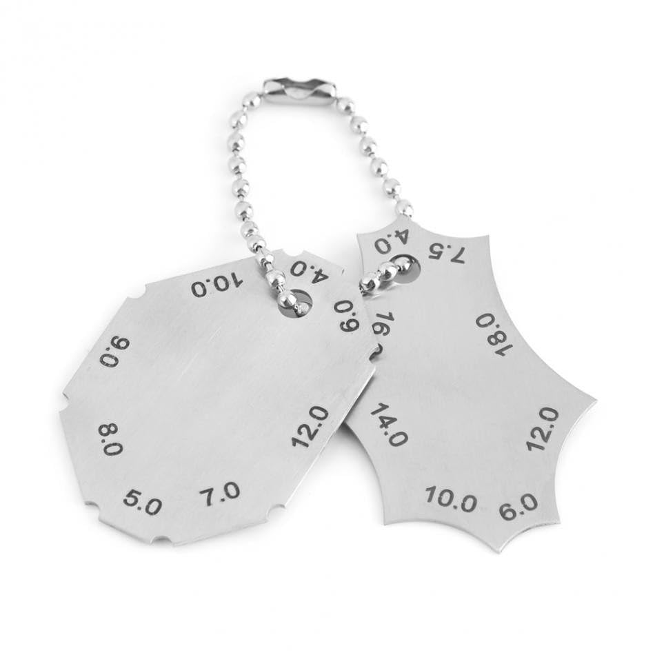 2pcs/Set Welding Joint Gauge Stainless Steel Welding Gauge Key Pocket Gage Weld Seam Test Inspection Ruler