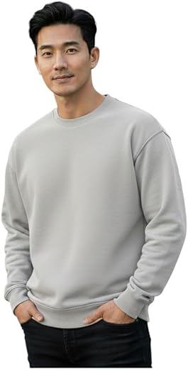 Men's Crew Neck Sweatshirt, Long Sleeve, Casual Pullover, Multiple Colors Available